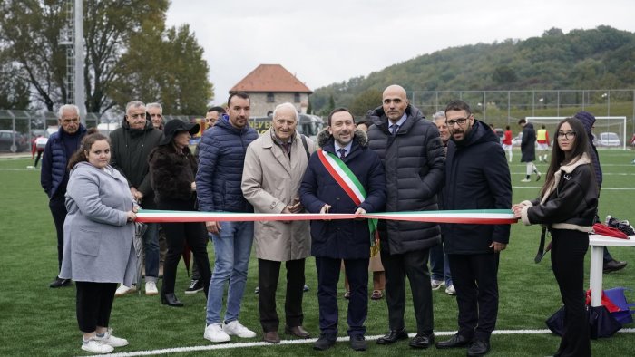 il benevento all inaugurazione del nuovo campo di apollosa calione