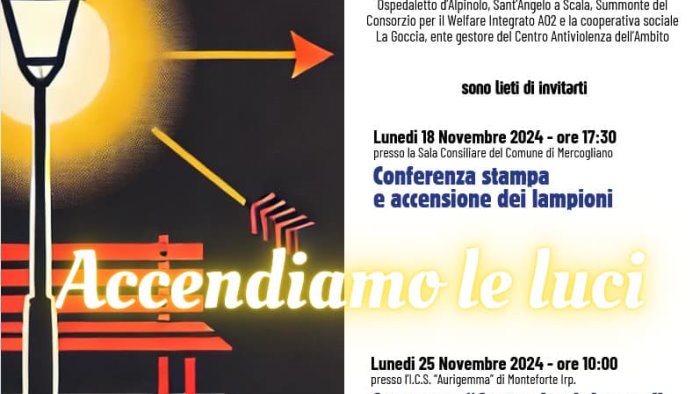 accendiamo le luci contro la violenza di genere pronto il programma