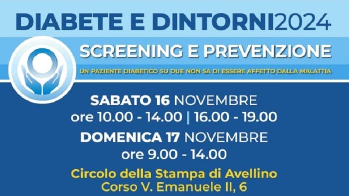 avellino diabete e dintorni 2024 screening gratuiti il 16 e il 17 novembre