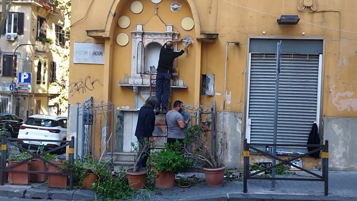 napoli il vomero ritrova l effigie di san ciro che era stata rubata