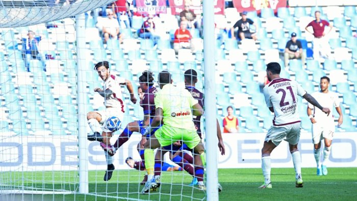 salernitana che tegola torregrossa va ko a rischio la sfida con il bari