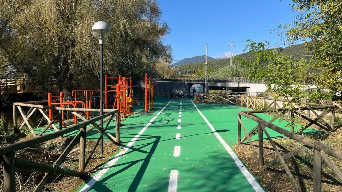 nuova pista ciclopedonale della citta di telese terme sabato la riapertura