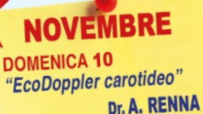 domeniche della salute domenica a benevento ecodoppler carotideo