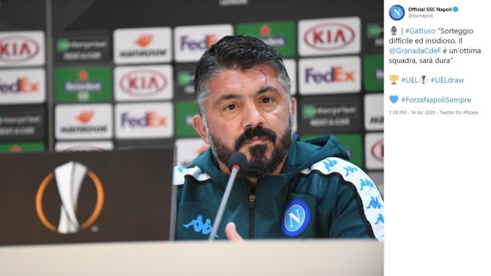 europa lague napoli granada il commento di gattuso