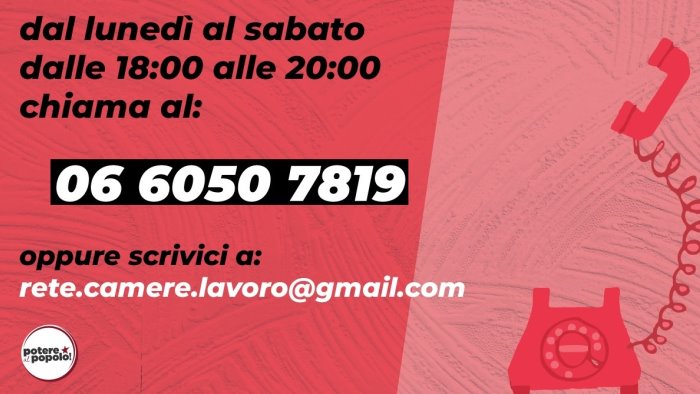 riparte il telefono rosso di potere al popolo