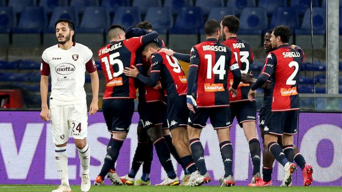 coppa italia genoa salernitana 1 0 ekuban manda al tappeto i granata