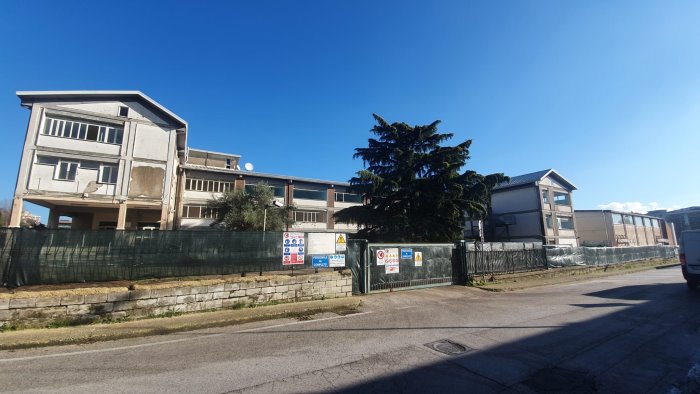 via alla demolizione dell istituto scoca sradicato anche lo storico cedro