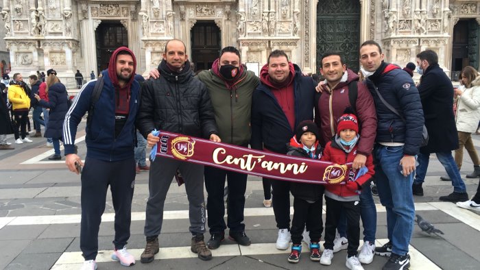 foto invasione granata a milano in 4mila a san siro per la salernitana