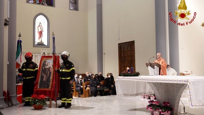 chiesa del rosario i vigili del fuoco celebrano santa barbara