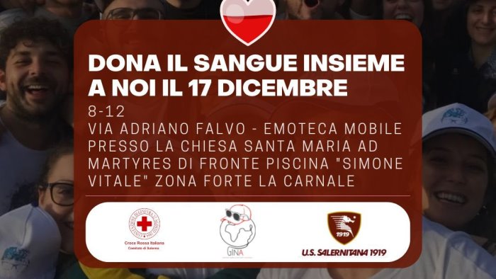 donazione del sangue con maglia di fazio in regalo appuntamento il 17 dicembre