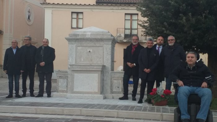 a ponte inaugurata la fontana storica grazie a gesesa e comune