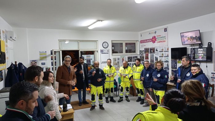 riunione di fine anno a campagna per la protezione civile