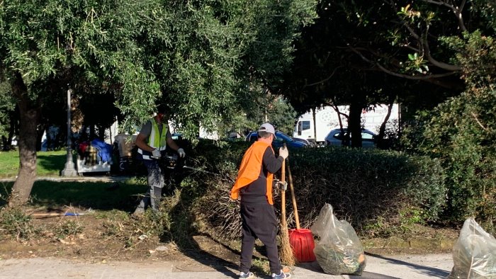 proseguono gli interventi di manutenzione del verde cittadino a napoli