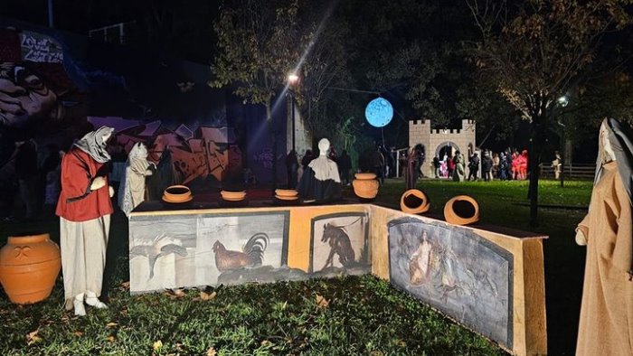 una piccola pompei nel presepe del ciliegio di baronissi