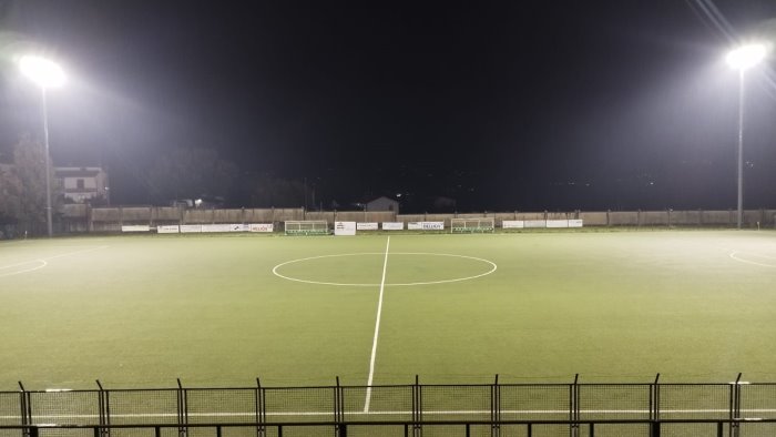 grottaminarda stadio con illuminazione efficiente e non inquinante