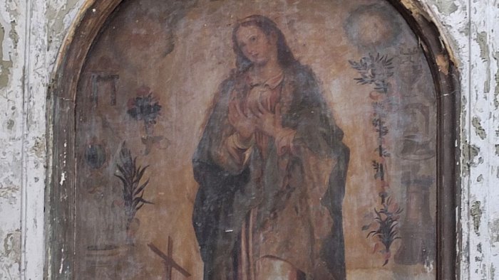 castellammare di stabia scoperta una tela ottocentesca della madonna immacolata