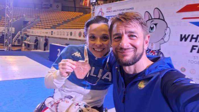 scherma paralimpica coppa del mondo pasquino bronzo anche nella spada