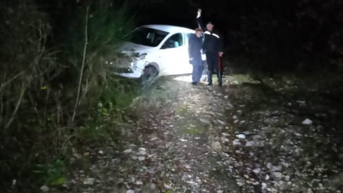 parco dei monti picentini anziano automobilista salvato dai carabinieri