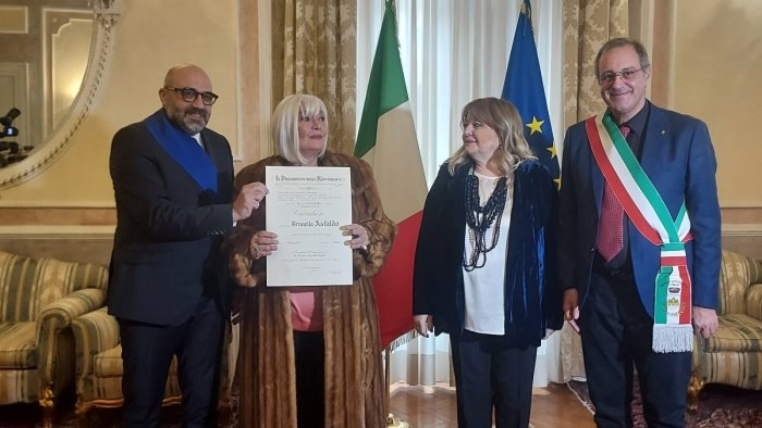 onorificenza a brunella asfaldo le congratulazioni del presidente buonopane