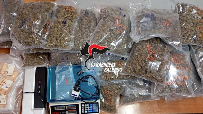 fisciano in casa con 11 chili di marijuana arrestato