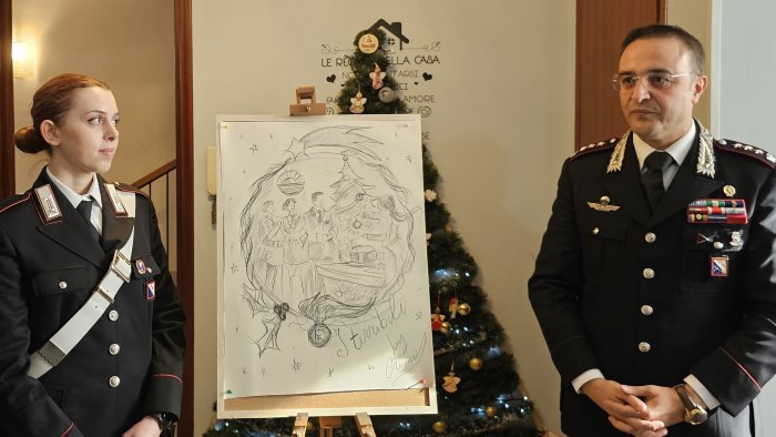 avellino i carabinieri brindano al natale da i terribili