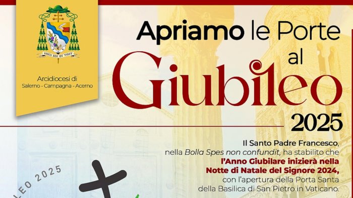 apertura del giubileo nell arcidiocesi di salerno il programma del 29 dicembre