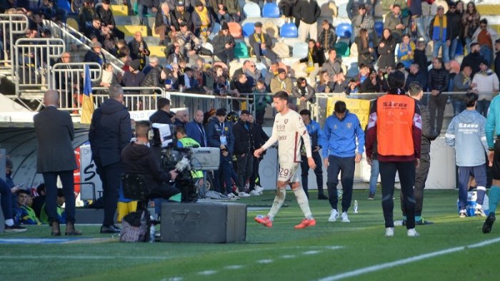 salernitana ghiglione salta catanzaro stop di una giornata