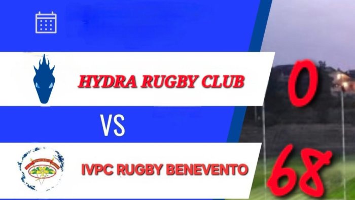 rugby schiacciante vittoria dell ivpc benevento contro l hydra