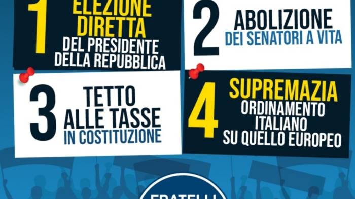 fratelli d italia raccolta di firme nel baianese