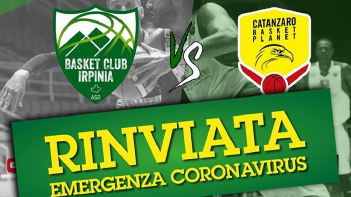 bc irpinia ufficiale il rinvio del match con il basket planet