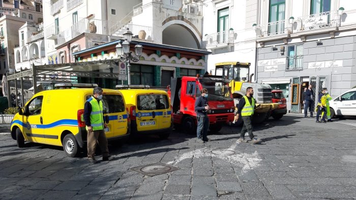 frana amalfi lavori alla viabilita con un accordo quadro