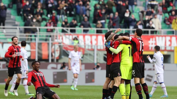 milan sampdoria 1 0 decide leao su assist di maignan