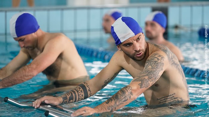 benevento defaticamento in piscina dopo lecce foto