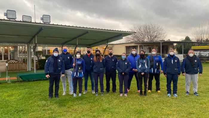 tiro a volo stanco in raduno con la nazionale a tirrenia