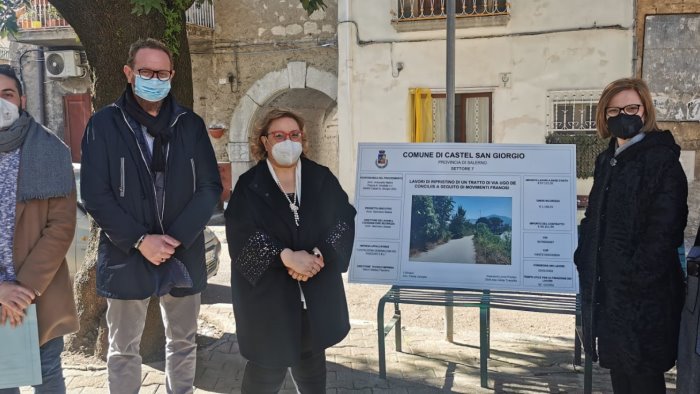 castel san giorgio partiti i lavori di ripristino per via ugo de conciliis