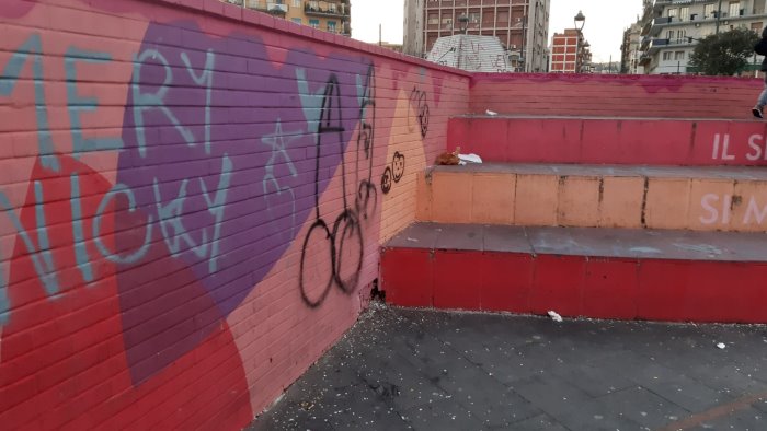 vandalizzato il murale per la piccola noemi siete la vergogna di napoli