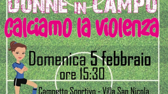 aiello una partita di calcio femminile per dire no alla violenza di genere