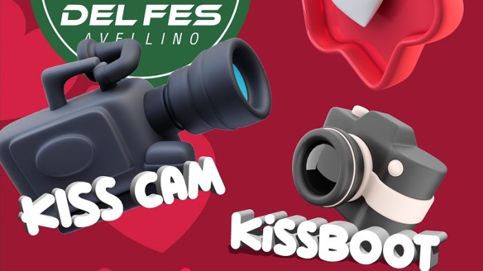 del fes avellino kiss cam e photo boot nella gara contro desio