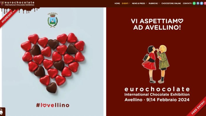 eurochocolate avellino ecco cosa fare e vedere dal 9 al 14 febbraio