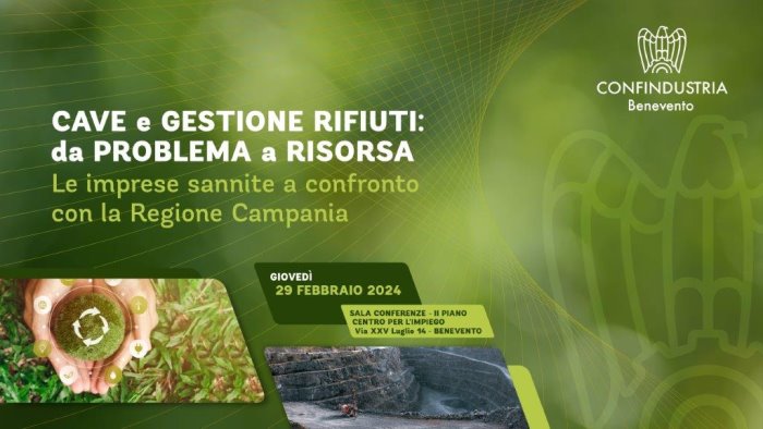 cave e gestione rifiuti da problema a risorsa confronto imprese regione