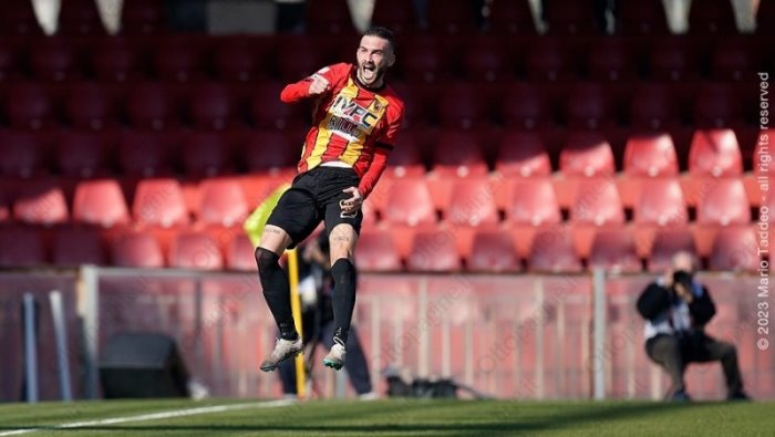 benevento brindisi 2 0 lanini gol fondamentale ringrazio il gruppo