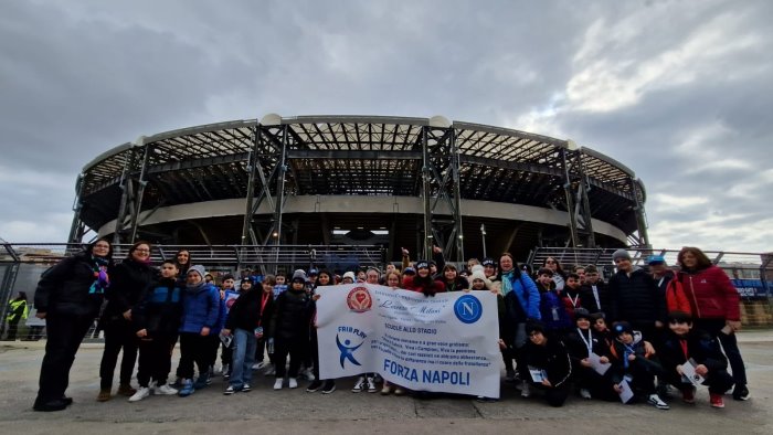 ariano progetto scuole allo stadio gli alunni del don milani al maradona