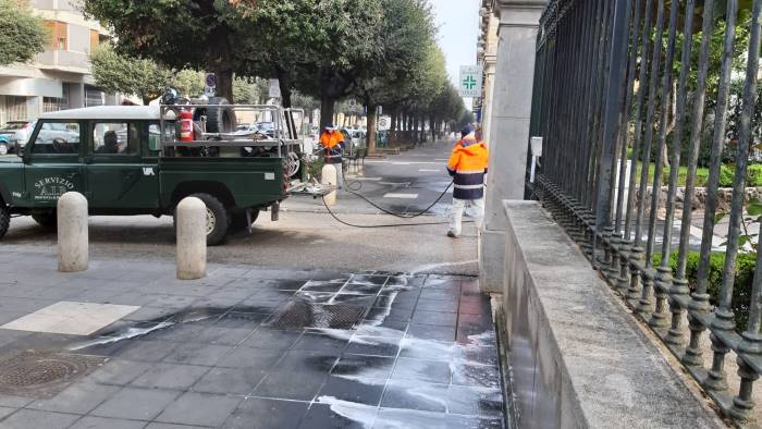 nuovi interventi di sanificazione e disinfezione in citta