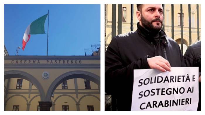 il papa di ugo al flash mob di solidarieta per i carabinieri