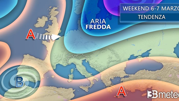 cambia tutto da venerdi tornano pioggia freddo e neve