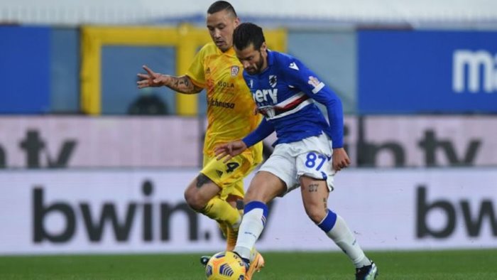 pari sampdoria cagliari al 96 nainggolan sigla il 2 2