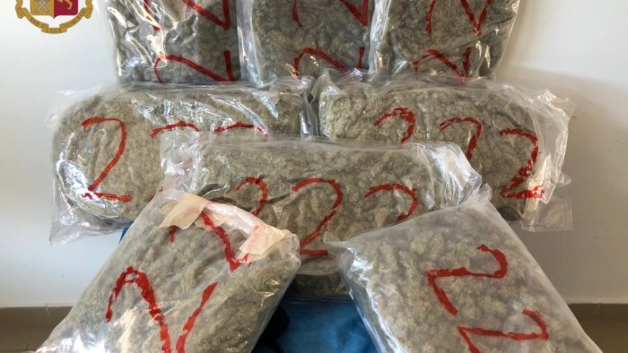 scoperto con quasi 9 kg di droga in casa arrestato