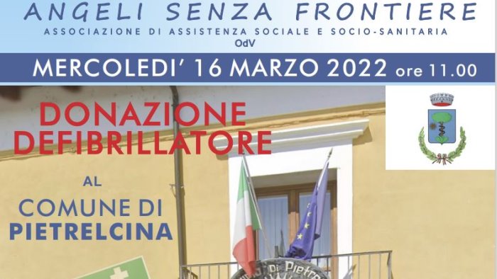 associazione odv angeli senza frontiere dona defibrillatore a pietrelcina