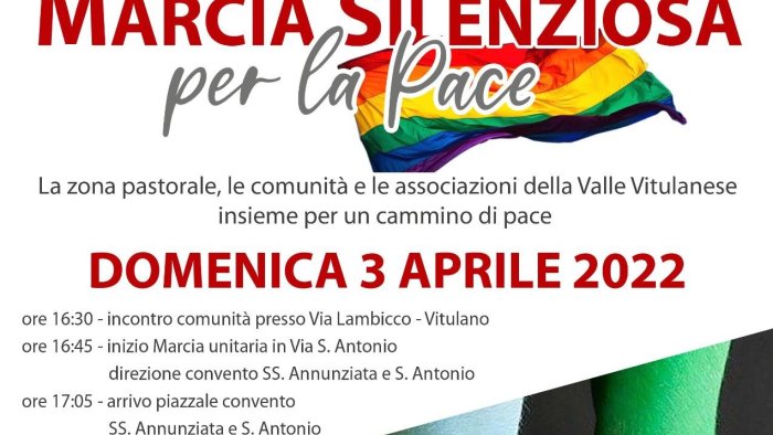 pace nel mondo domenica 3 aprile una marcia silenziosa in valle vitulanese