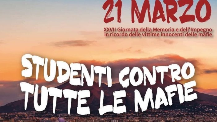 corteo di libera contro le mafie presenti anche gli studenti del vallo di diano